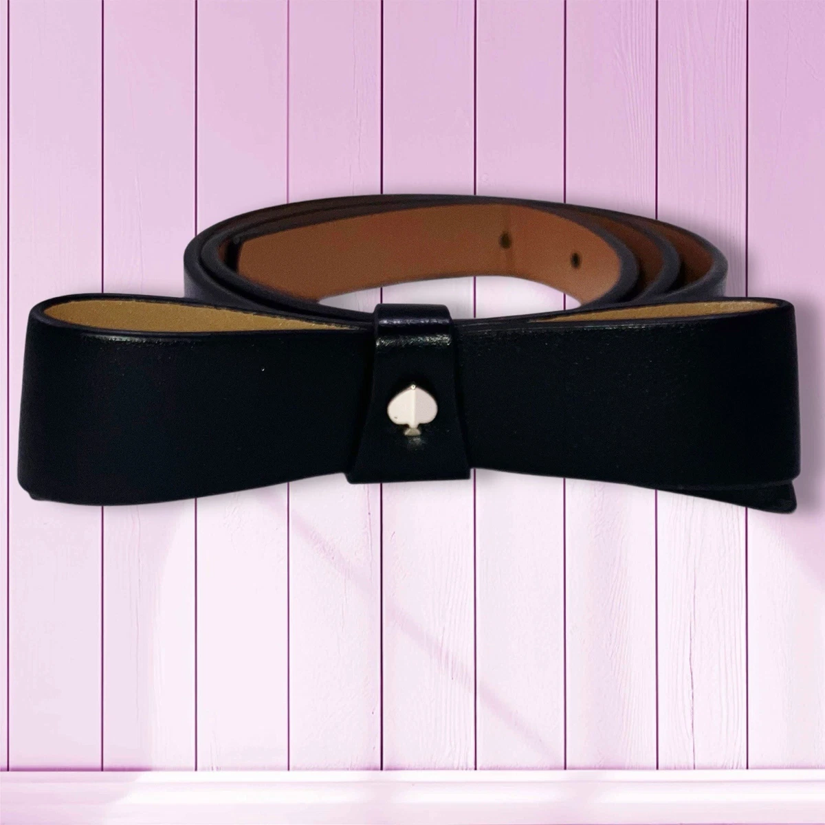 Kate Spade New York Belt Large Limeade Shoestring Bow Leather Vacation Summer kate spade new york Bow Leather Skinny Belts for Women for  main image 2