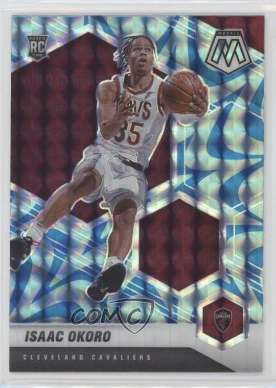 2020-21 Panini Mosaic Reactive Blue Prizm Isaac Okoro #212 Rookie RC 0o6v