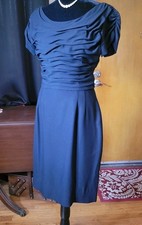 Vintage Elegant Miss Women’s Little Black Dress Size 14 Short Sleeved