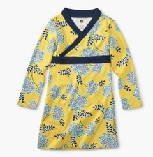 NEW Tea Collection Girls Printed Wrap Neck Dress Asian Floral, size 3T