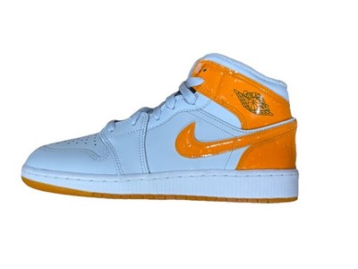 (Left Amputee)  Nike Air Jordan 1 Mid SE Orange (GS)FN9053-018 Size 6Y