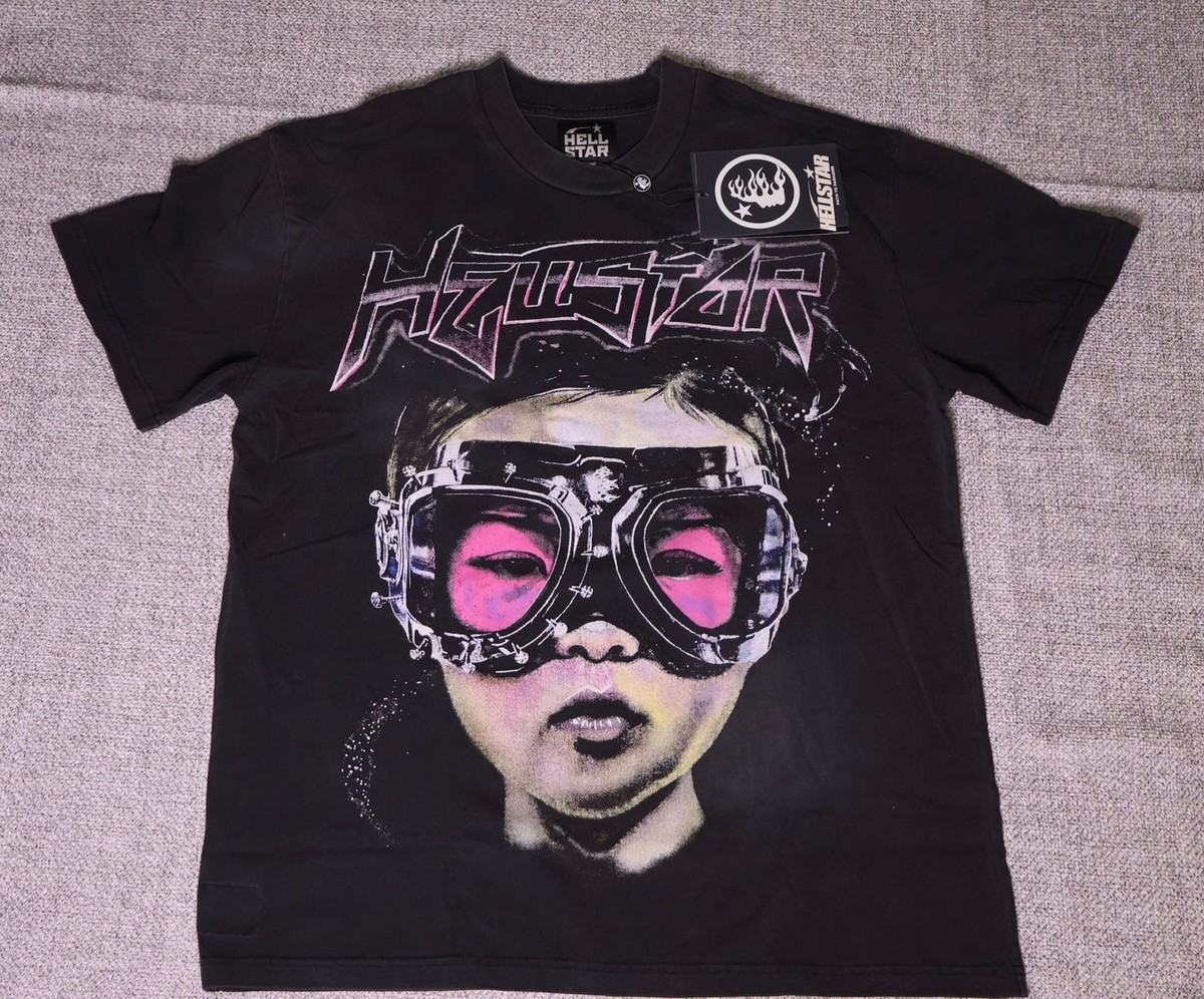Hellstar 'The Future' Graphic T-Shirt Black/Pink | eBay