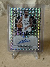 Julian Champagnie 2023-24 Panini Mosaic #MS-CHM Scripts Auto San Antonio Spurs