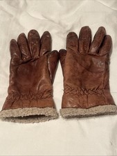 Vintage Women s Calfskin Leather Gloves With Insulated Lining Size M