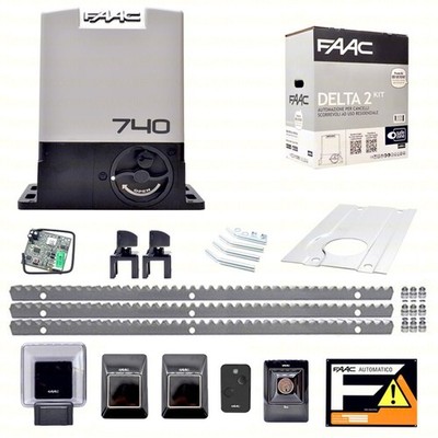 FAAC DELTA 2 740 KIT 3 M CREMAGLIERA METALL AUTOMATISIERUNG SCHIEBETÜR