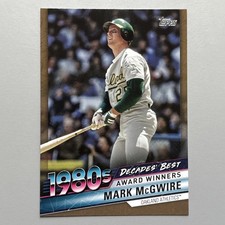 2020 Mark McGwire /50 GOLD Decades' Best Insert Topps #DB-40