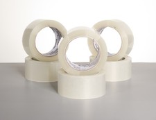 2" x 110 yd Clear 1.9 mil Acrylic Carton Sealing Tape-Pack of 18