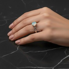 Welo Opal Gemstone 925 Sterling Silver Ring Handmade Jewelry Gift For Valentine