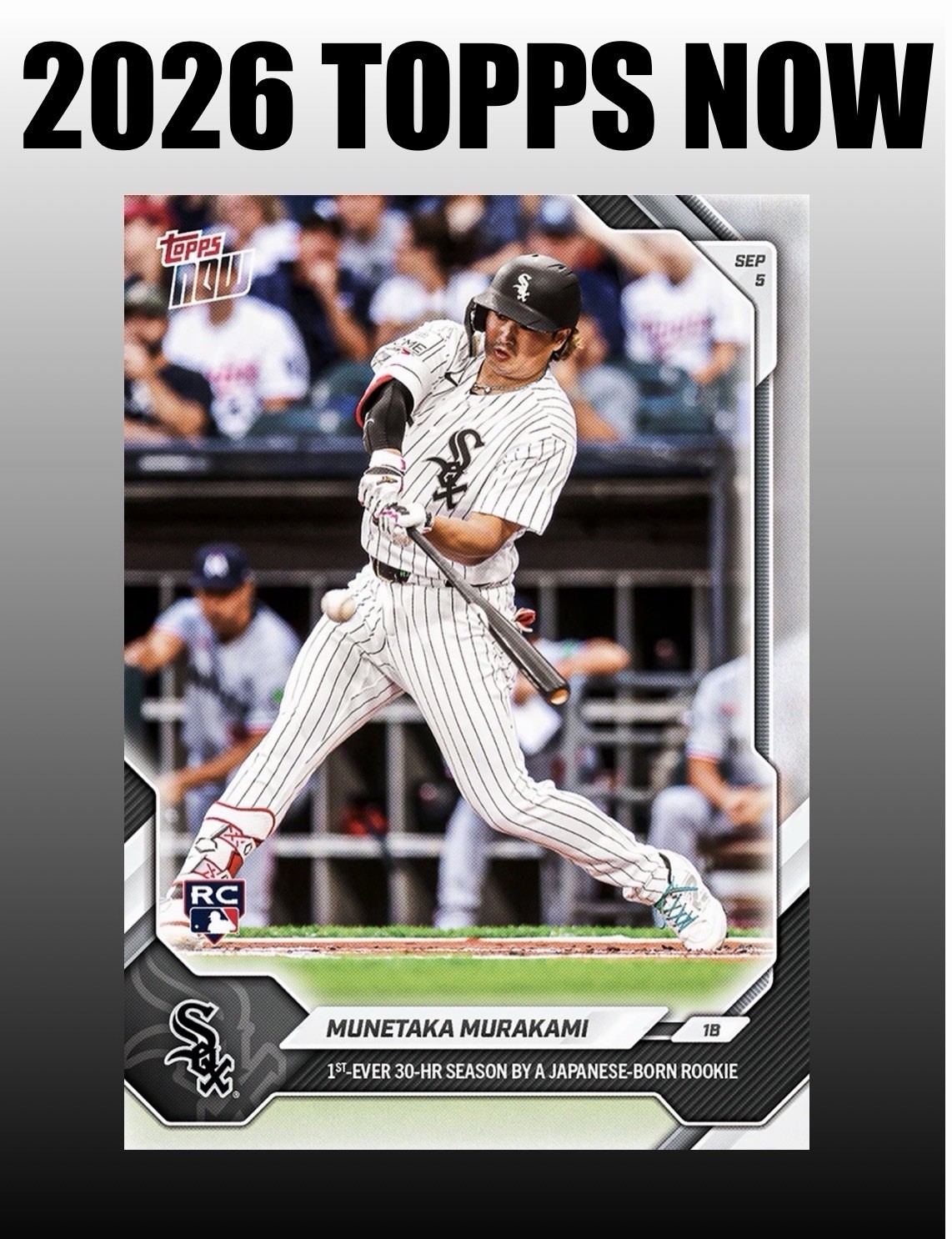 💥2026 Topps Now #638💥MUNETAKA MURAKAMI 1st 30 HR Japanese Rookie Presale