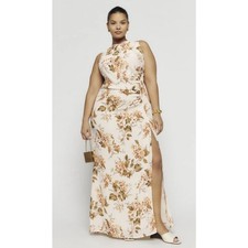 NWT Reformation Senna Floral Maxi Dress in Bella Cream