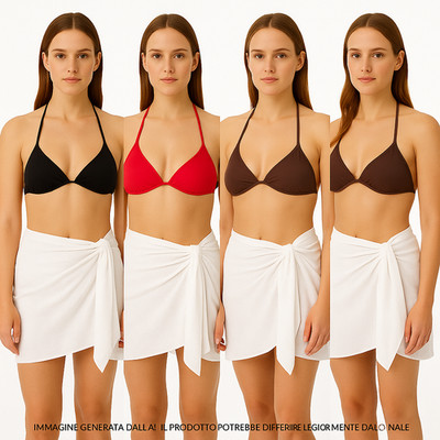 Golden Point Reggiseno Da Donna Triangolare Marrone Nero Rosso Stile Mare Estate