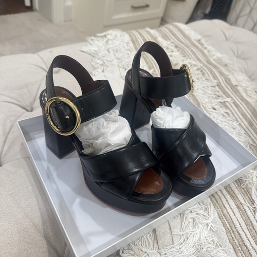 Neu im Karton See By Chloe Lyna Sandalen schwarz Plateau Größe 7 - Bild 5 von 11