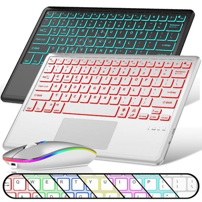 QWERTZ Beleuchtete Tastatur Maus für Xiaomi Mi Pad 6/5 7/7 Pro 11.2'' Redmi SE