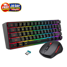 60 Wireless Gaming Keyboard and Mouse Combo Include 2.4G Small Mini 60 ......