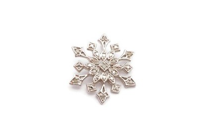Sterling Silber 925 Diamant Schneeflocke Anhänger