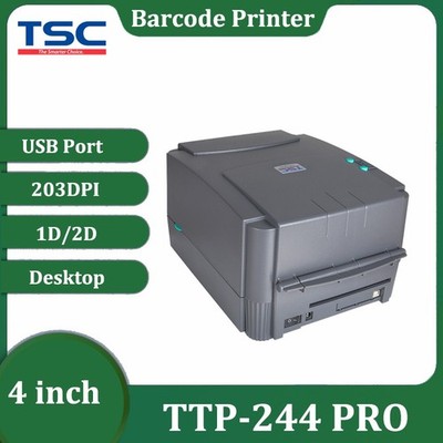 TSC TTP-244 PRO 203 DPI Desktop-Thermotransfer-USB-Etiketten-Barcode-Drucker