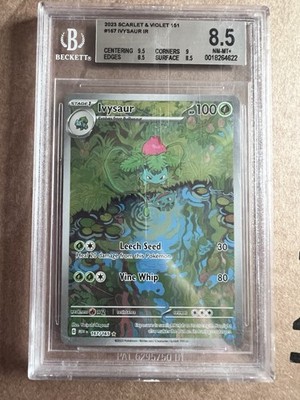 Pokémon TCG Ivysaur Scarlet Violet 151 Holo Card 167/165 BGS 8,5 NM