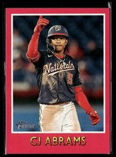 2024 Topps Heritage CJ Abrams #75BS-9 1975 Baseball Sensations Nationals