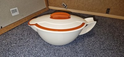 Tupperware Thermo Duo Sauciere orange Wärmebehälter Soße Sauce Kanne Tupper