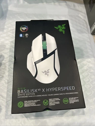 Razer Basilisk V3  X Hyperspeed Wireless Gaming Mouse (White)