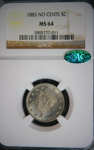 1883 Liberty Nickel No Cents - NGC MS 64 w/CAC - Beautiful & Rare this Nice!!