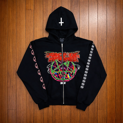 トップス ken carson a great chaos hoodie L opium Ken Carson A Great Chaos Tour AGC Merch OFFICIAL Zip Up 100
