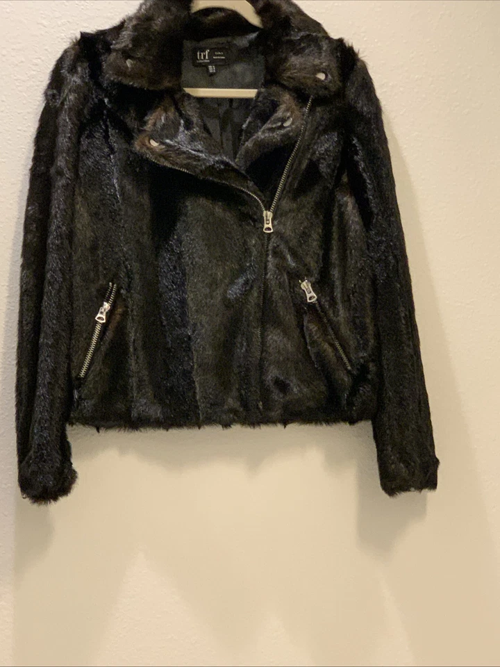 ZARA NEW WOMAN SHORT FAUX FUR JACKET MINK SIZE M PRE-LOVED - Image 2 of 4