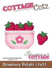 Fustelle Big Shot Sizzix Cottage Cutz 3x3 Strawberry Delight
