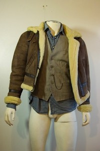Bombardier En Cuir Mouton Retourné Original Shearing - Taille XL - Occasion TB