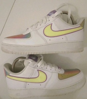 Nike Air Force 1 Shoes Low Easter 2020 -Holographic CW0367-100 Women s Sz 7.5
