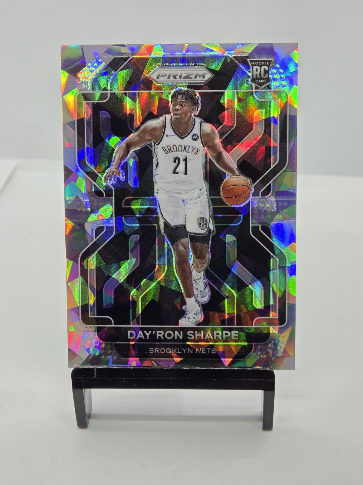 2021-22 Panini Prizm Day'Ron Sharpe Ice Prizm Rookie Brooklyn Nets #281