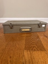 Vintage Brumberger Metal 35mm Slide Storage Box File Case Model 1100 USA