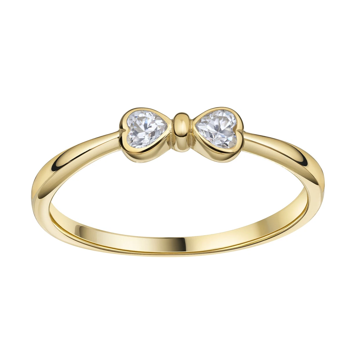 Anello Wycian Con Cuore In Zirconi E Incisione Gratuita - Giallo, Taglia 45