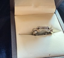 Amazing Rare Bvlgari 18k Diamond Flexible Dog Bone Ring Size 6