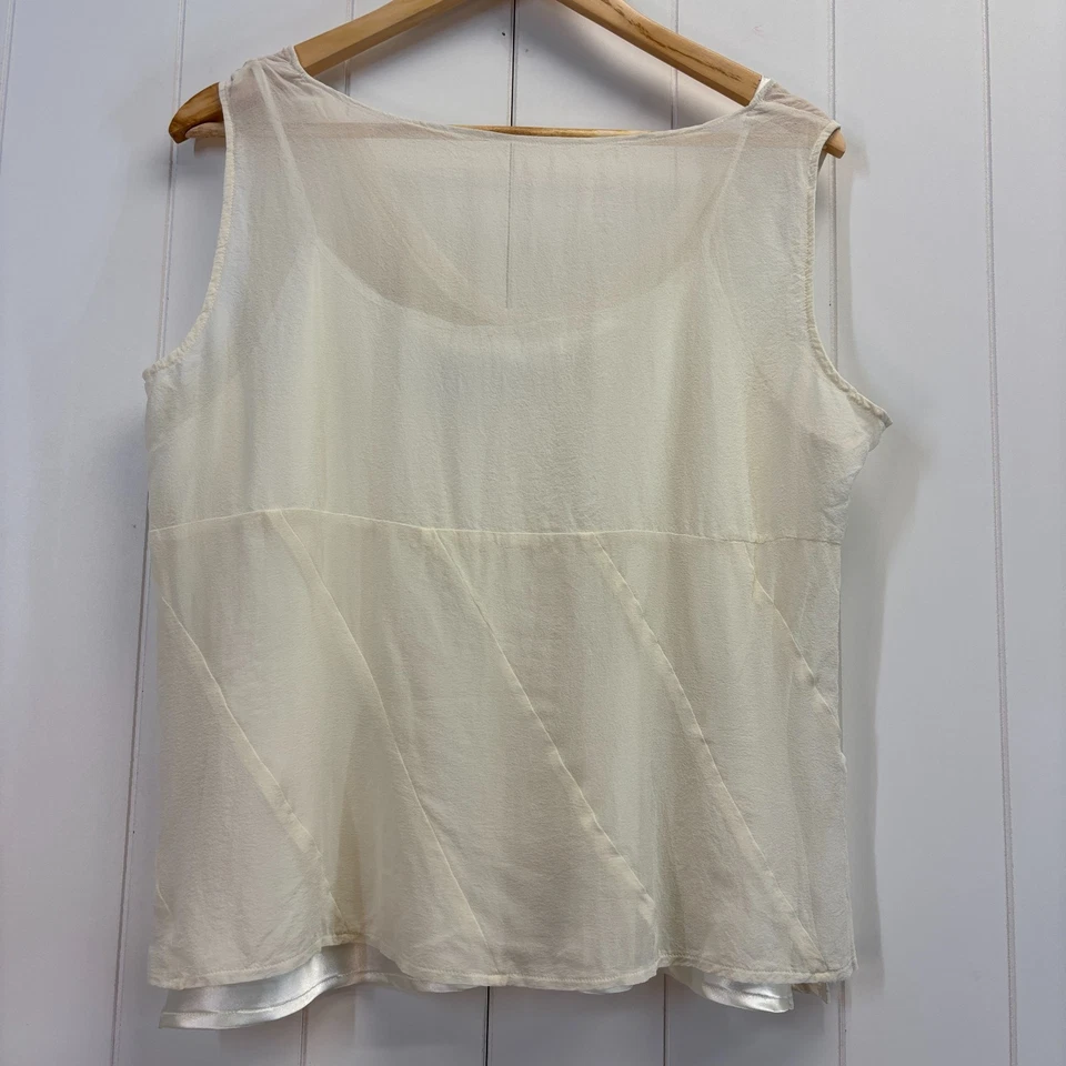 Top Y2K Emma James Mujer Capucha Femenina Cuello Seda Cuentas Salir Talla 16 Delicado Foto 2 de 4