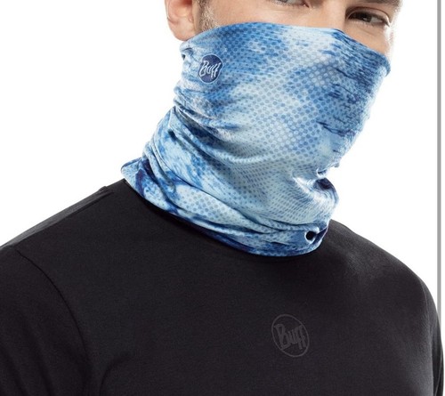 Buff Coolnet UV+ Multifunktionale Aktiv Kühlende Halsbekleidung UPF 50 Erwachsene Camouflage Blau - Bild 3 von 9