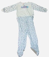 Carters Vintage Floral Girls 2 Piece Snap Together Blue Pajamas Size 9-12M