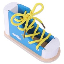Learn to Tie Shoes - Wooden Lacing Shoe Tying Practice for Kids,Safe Reusabl...