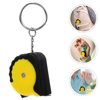  12 Pcs Stahlband Maßband Schlüsselanhänger Mini-Maßband-Schlüsselanhänger