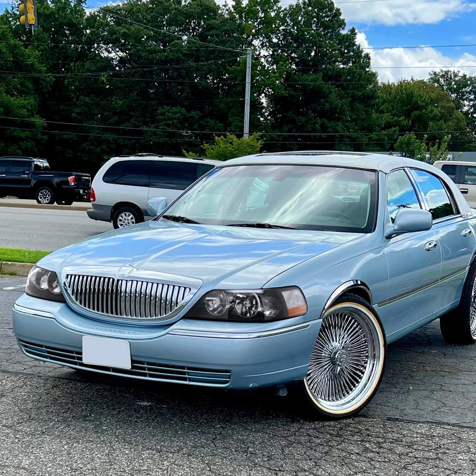 Faros estilo fábrica ámbar negros para Lincoln Town Car 05-11 Foto 3 de 3