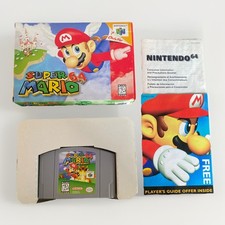 Vintage Nintendo Super Mario 64 N64 Game Box Insert Manual Tested