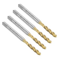 4pcs Spiral Flute Thread Taps 6-32 UNC Titanium Coated Screw Threading Tools