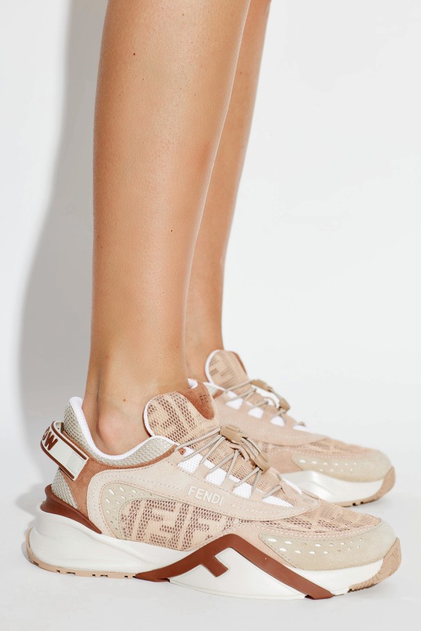 Fendi - Women - ‘Flow’ sports shoes - Beige thumbnail 2