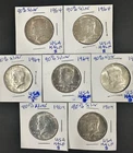 7-1964 KENNEDY HALF DOLLARS - 80% SILVER