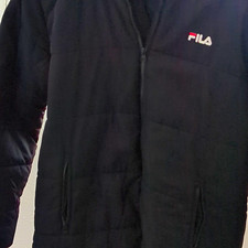 FILA Damen Steppjacke schwarz mit Kapuze Rei�...