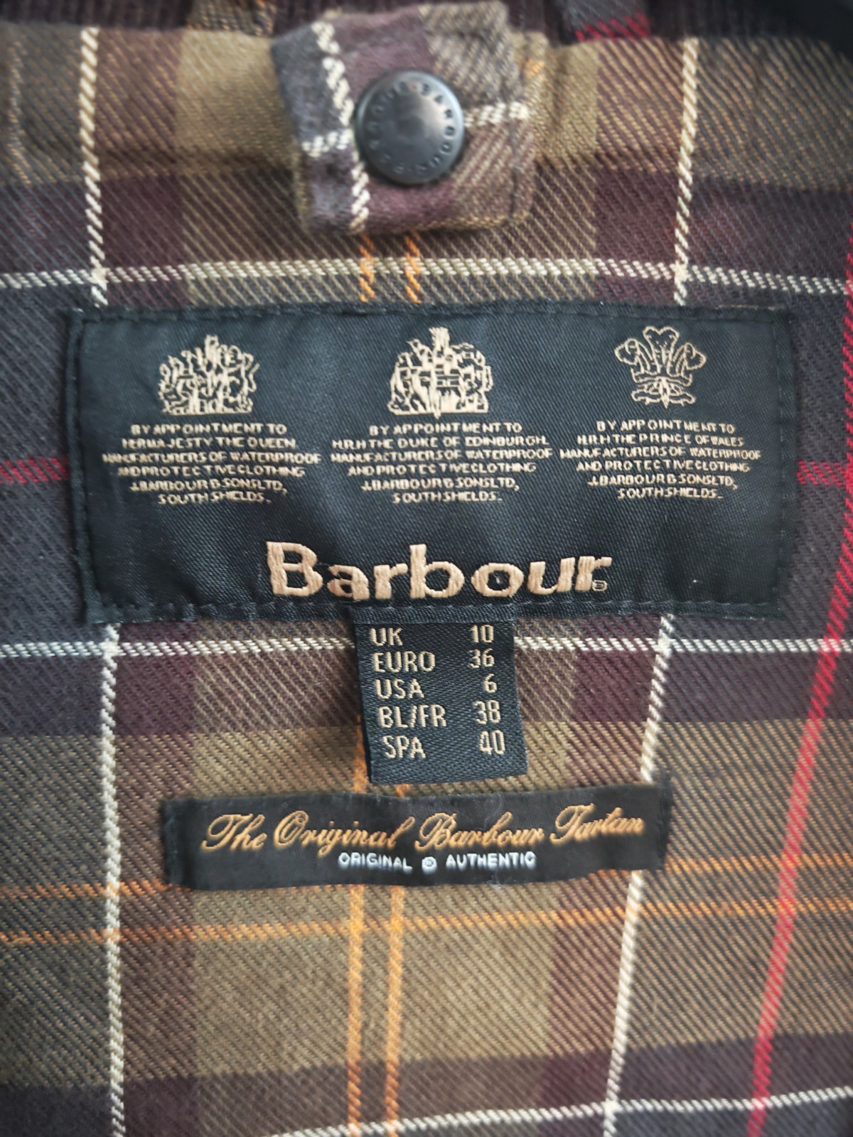 Barbour Classic Beadnell Wax Jacket Olive Green Womens Coat UK 10 US 6 image 4
