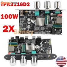 2Pcs ZK-1001U 100W Mono Bluetooth Audio AUX Power Amplifier Module TPA3116D2 USA