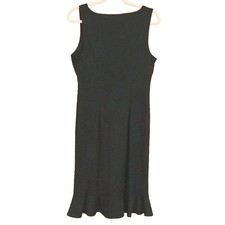 BCBG Paris Women's Black V-Neck Sleeveless Cocktail Dress Sz Medium Knee Length