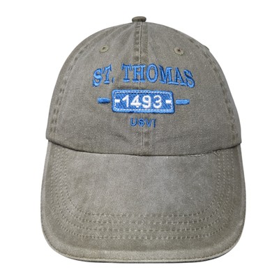 St. Thomas 1493 Strapback Baseball Cap Brown One Size Adjustable 6