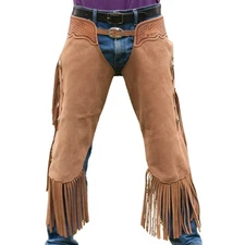 Men's Leather Rodeo Chaps Western Style Cowboy Gear Bull Riding Chaps RDCP501